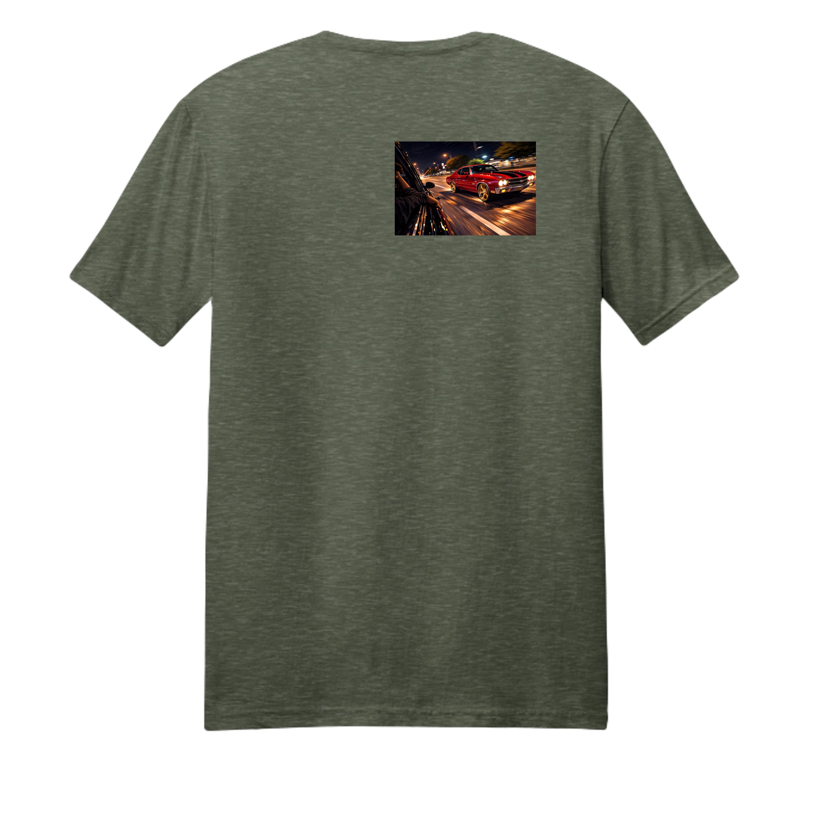 Olive Drab Green Heather - PC54 - BACK